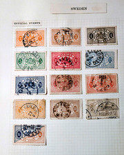 Sweden 1874 Very Fine used group of 13  stamps SgO27-O41d picture