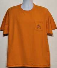 Guy Harvey Men's XL Orange Largemouth Bass Fishing T-Shirt Pocket Tee AFTCO picture