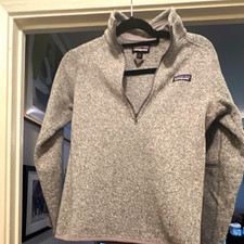Patagonia Better Sweater Women's S Gray Fleece 1/4 Zip Pullover Pockets picture