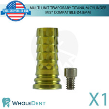Dental Titanium Multi Unit Temp Cylinder Compatible with MIS® Ø4.8mm Lab picture