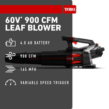 [FreeShip][SALE]⭐Toro Flex-Force 60V Leaf Blower 900 CFM 165 MPH 4Ah Battery⭐ picture