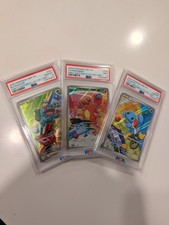 Bulbasaur Charmander Squirtle - Sequential PSA Set - First Partner Ser 1 Pokemon picture
