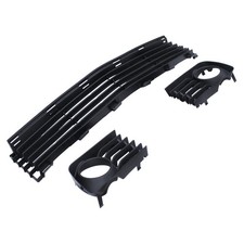 ApplianPar Front Lower Bumper Grille Grill and Left Right Side Fog Black  picture