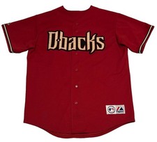 Vintage Majestic Max Scherzer #39 Arizona Diamondbacks Rookie Red Jersey Size L picture
