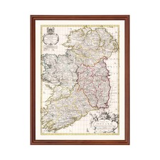 Old Map of Ireland 1714 - Vintage Ireland Art Wall Decor picture