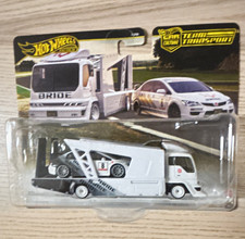 Hot Wheels Car Culture Team Transport Honda Civic Type R BRIDE White 1:64 picture