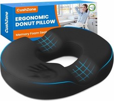 Donut Pillow for Tailbone Pain, Hemorrhoids - Cooling Gel Memory Foam Chair Seat picture