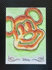 2025 Topps Disneyland 70th Anniversary Sketch Mickey Pretzel 1/1 by Lucas picture