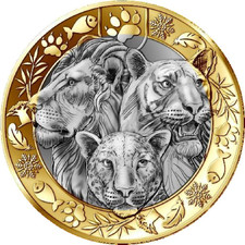 2026 France Animals of the World Feline 5 Euro 11.7g Bi-Metal BU Coin in Folder picture