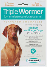 Durvet Triple Wormer for Medium and Large Dogs 12ct Exp 12/2026 picture