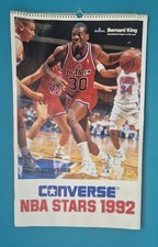 Vintage 1992 Converse NBA Basketball Calendar Magic Johnson Larry Bird DreamTeam picture