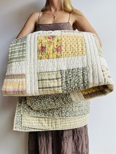 Domestications Patchwork Quilt Queen 92x86 Floral Plaid Cottagecore Country Boho picture