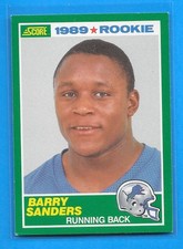 1989 Score Football Barry Sanders Detroit Lions Rookie RC # 257 picture