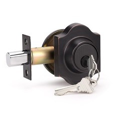 Probrico 4 Pack Single Cylinder Deadbolts Oil Rubbed Bronze Keyed Different Door picture