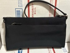 VERY Nice RARE Coach Black Canvas And Leather Purse/Clutch/Wristlet 7407 picture