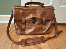 Original Frye Logan Buckle Flap Briefcase Laptop Messenger Bag picture