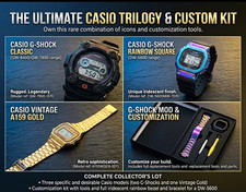 Casio G-Shock Trilogy Lot GW-7900 DW-5600 A159 Gold + Custom Kit picture