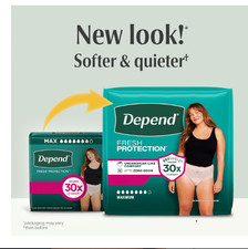 Depend Fresh Protection Adult Diapers for Women, Medium, 30 Count picture