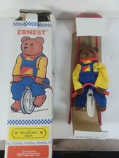 Vintage Ernest the Balancing Bear Riding Unicycle 1986 Schylling NEW OLD STOCK picture