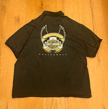 Vintage 1997 Harley-Davidson Santa Cruz California Black Polo Shirt picture