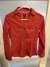 Express The Essential Shirt Womens XS80% Cotton & 20% Polyester Vibrant Red 8-17 picture