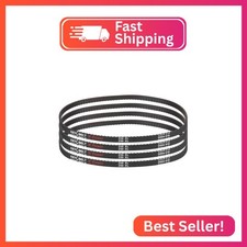 uxcell 4pcs 250XL 037 Timing Belt 125 Teeth Rubber Geared Cogged Belt, 0.37