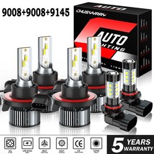 6X 6000K LED Headlight Hi/Lo + Fog Light Bulbs For 2005-18 Ford F250 F350 F450 picture