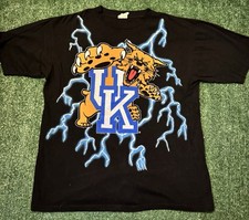 Vintage University Of Kentucky Lightning Shirt American Thunder Wildcat 90s RARE picture