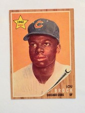 1962 Topps Baseball Lou Brock #387 Rookie Bold Colors Cubs VG EX slight crease picture
