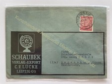 orig. Advertising envelope 1945 Schaubek Leipzig C. F. gap picture