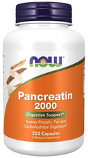Now Foods High Potency Pancreatin 2000mg per cap 250Caps Non-GMO/Gluten Free picture