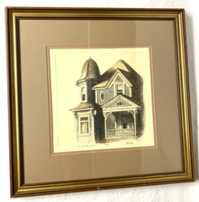 SIGNED NUMBERED JIM YARBROUGH PRINT,431 OAKLAND AVENUE,VICTORIAN HOUSE,GIFT,ART picture