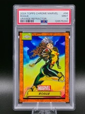 2024 Topps Chrome Marvel ROGUE True Orange Refractor /25 - PSA 9 (Pop 3 no 10's) picture