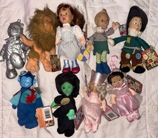 Vintage 1998 Wizard Of Oz Merry-O Collection Plush Doll Set Of 9 Tags Trevco picture