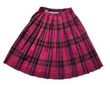 Vintage Evan-Picone Pleated Skirt 14 Worsted Wool Pink USA Midi Skirt 70s/80s picture