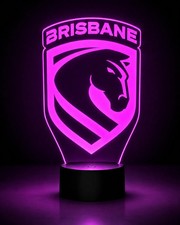 Brisbane Broncos Personalised 3D LED Night Light Rugby League 16 Colour Lamp picture