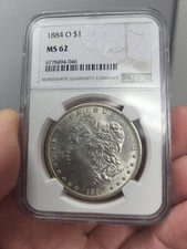 1884-O Morgan Silver Dollar NGC MS62 Justice Label  picture