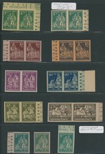 UKRAINE-POST-WW II DP CAMP IN REGENSBURG 2ND ISSUE, 16 IMPERF STAMPS & 8 PROOFS picture
