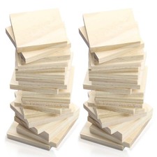 Jyongmer 30PCS Wooden Squares for Crafts, 1/4 Inch Thick 2 X 2 Inch, natural picture