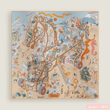 Hermès Women's classic Animal pattern design Square scarf 35*35in picture