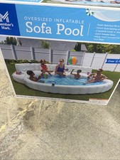 Member's Mark Oversized Inflatable Pool Sofa White Lounge Float picture