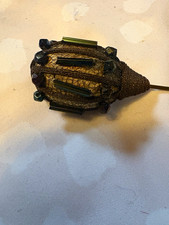 Vintage Victorian Style Hatpin Stick Pin Black Bead Cage Top Wire Wrap Accents picture
