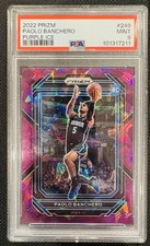 2022-23 Panini Prizm Paolo Banchero Purple Ice /149 PSA 9 Rookie RC #249 Magic picture