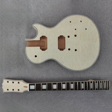 DIY  6 String Electric Guitar Kit  Quited Maple Veneer Golden Part set neck 22F picture