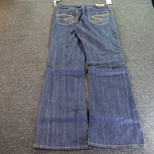 Seven7 Flare Jeans Womens 32 Blue Denim NWT Embroidered Y2k Grunge Punk Rock picture