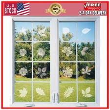 52 Pieces Leaf Shape Anti Collision Window Decals for Bird Strikes Window Film picture