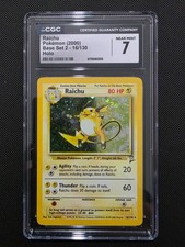 Raichu #16 English 2000 Base Set 2 HOLO Vintage CGC 7 picture