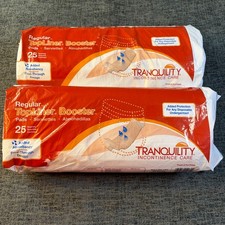 Tranquility TopLiner Disposable Booster Pads Lof of 2  25ct Bags Incontinence picture
