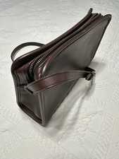 Vintage COACH Equestrian Slim Mahogany Leather;  Zippered Crossbody Bag picture
