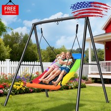 Trekassy 440lb Heavy Duty Metal Swing Set for Kids Adult with 60